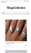 How ringscollection.com looks like on a mobile device such as an iPhone.