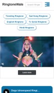 How ringtonewale.com looks like on a mobile device such as an iPhone.