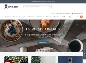 How rinkit.com looks like on a tablet such as an iPad.