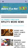 How ripleys.com looks like on a mobile device such as an iPhone.