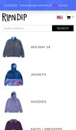 How ripndipclothing.com looks like on a mobile device such as an iPhone.
