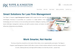 How rippe.com looks like on a tablet such as an iPad.