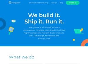 How risingstack.com looks like on a tablet such as an iPad.