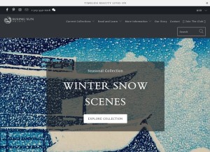 How risingsunprints.com looks like on a tablet such as an iPad.