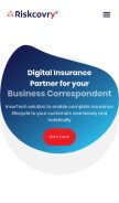 How riskcovry.com looks like on a mobile device such as an iPhone.