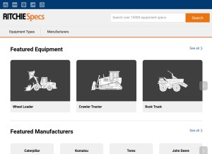 How ritchiespecs.com looks like on a tablet such as an iPad.