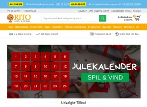 How rito.dk looks like on a tablet such as an iPad.