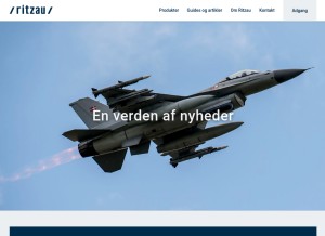 How ritzau.dk looks like on a tablet such as an iPad.