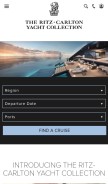 How ritzcarltonyachtcollection.com looks like on a mobile device such as an iPhone.
