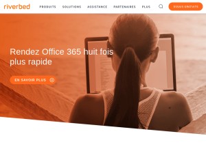 How riverbed.com looks like on a tablet such as an iPad.