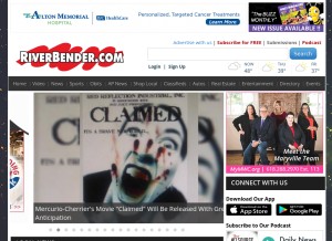 How riverbender.com looks like on a tablet such as an iPad.
