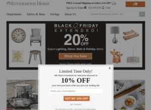 How riverbendhome.com looks like on a tablet such as an iPad.