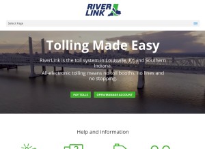 How riverlink.com looks like on a tablet such as an iPad.