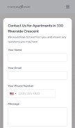 How riversidecrescent.com looks like on a mobile device such as an iPhone.