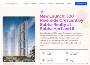 How riversidecrescent.com looks like on a tablet such as an iPad.