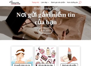 How riviuhangtot.com looks like on a tablet such as an iPad.