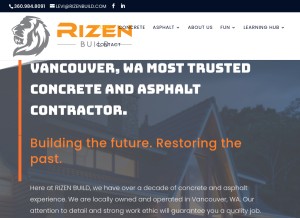 How rizenbuild.com looks like on a tablet such as an iPad.