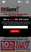 How rkguns.com looks like on a mobile device such as an iPhone.