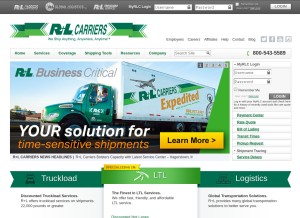 How rlcarriers.com looks like on a tablet such as an iPad.