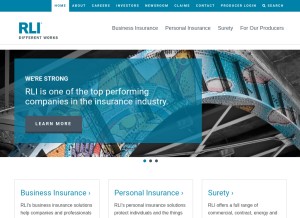 How rlicorp.com looks like on a tablet such as an iPad.