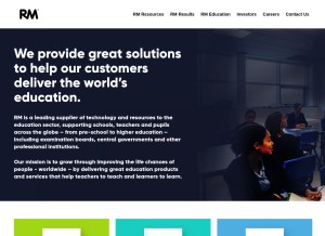 How rm.com looks like on a tablet such as an iPad.