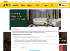 How rmf.fm looks like on a tablet such as an iPad.