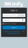 How rmunify.com looks like on a mobile device such as an iPhone.