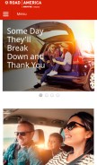 How road-america.com looks like on a mobile device such as an iPhone.
