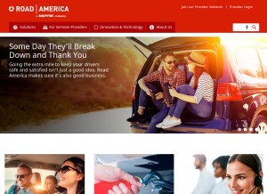 How road-america.com looks like on a tablet such as an iPad.