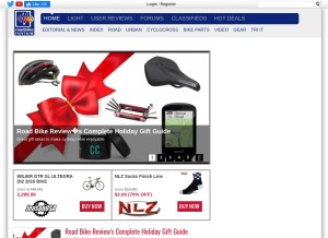 How roadbikereview.com looks like on a tablet such as an iPad.