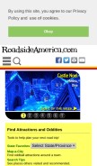 How roadsideamerica.com looks like on a mobile device such as an iPhone.