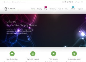 How roartheme.com looks like on a tablet such as an iPad.