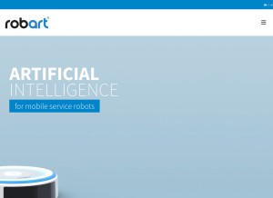 How robart.cc looks like on a tablet such as an iPad.