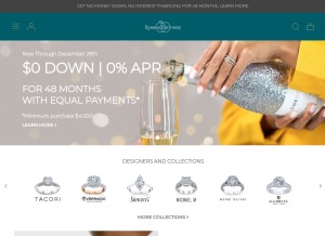 How robbinsbrothers.com looks like on a tablet such as an iPad.