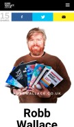 How robbwallace.co.uk looks like on a mobile device such as an iPhone.