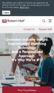 How roberthalf.com looks like on a mobile device such as an iPhone.