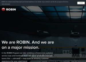 How robinhq.com looks like on a tablet such as an iPad.