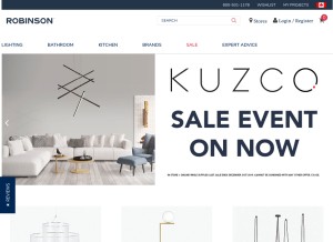 How robinsonco.com looks like on a tablet such as an iPad.