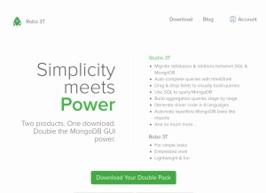 How robomongo.org looks like on a tablet such as an iPad.