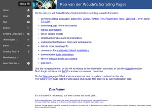 How robvanderwoude.com looks like on a tablet such as an iPad.