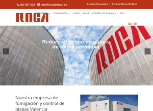 How rocadefisan.es looks like on a tablet such as an iPad.