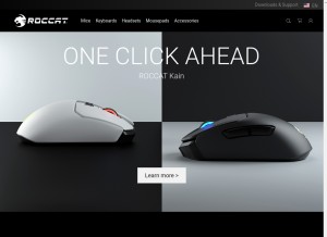 How roccat.org looks like on a tablet such as an iPad.