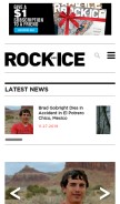 How rockandice.com looks like on a mobile device such as an iPhone.