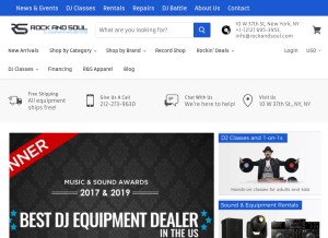 How rockandsoul.com looks like on a tablet such as an iPad.