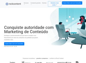 How rockcontent.com looks like on a tablet such as an iPad.