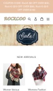 How rockcoo.com looks like on a mobile device such as an iPhone.