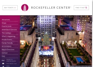 How rockefellercenter.com looks like on a tablet such as an iPad.
