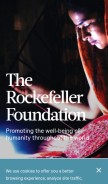 How rockefellerfoundation.org looks like on a mobile device such as an iPhone.