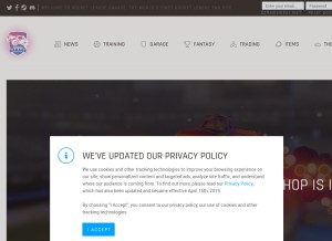 How rocket-league.com looks like on a tablet such as an iPad.
