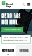How rocketbags.co.uk looks like on a mobile device such as an iPhone.